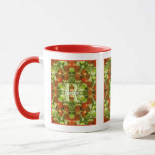 Caneca Monograma Personalizado Inicial Nome Tomates de Ja