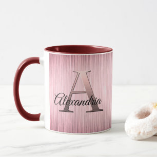 Caneca Monograma Rosa Blush