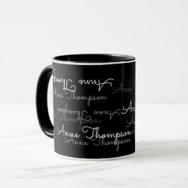Caneca monograma/tipografia preto