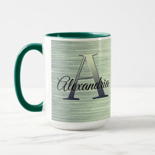 Caneca Monograma Verde Shimmery