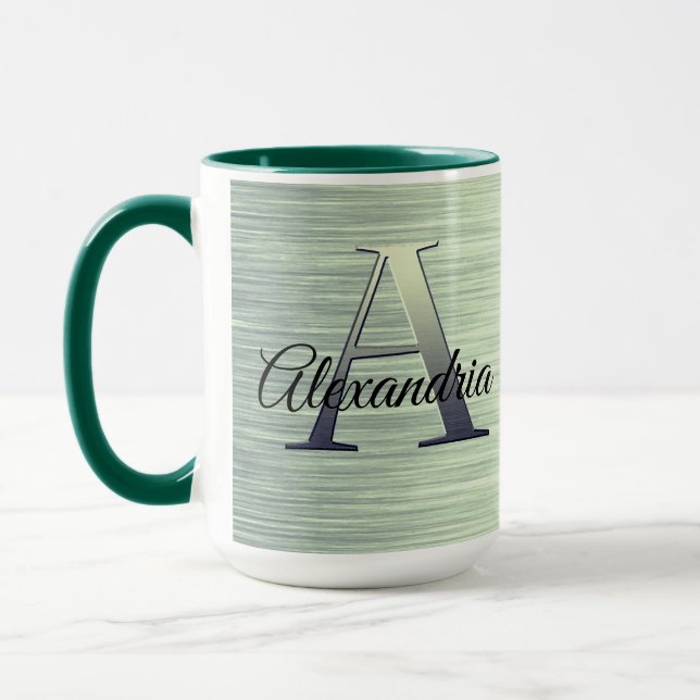 Caneca Monograma Verde Shimmery (Esquerda)