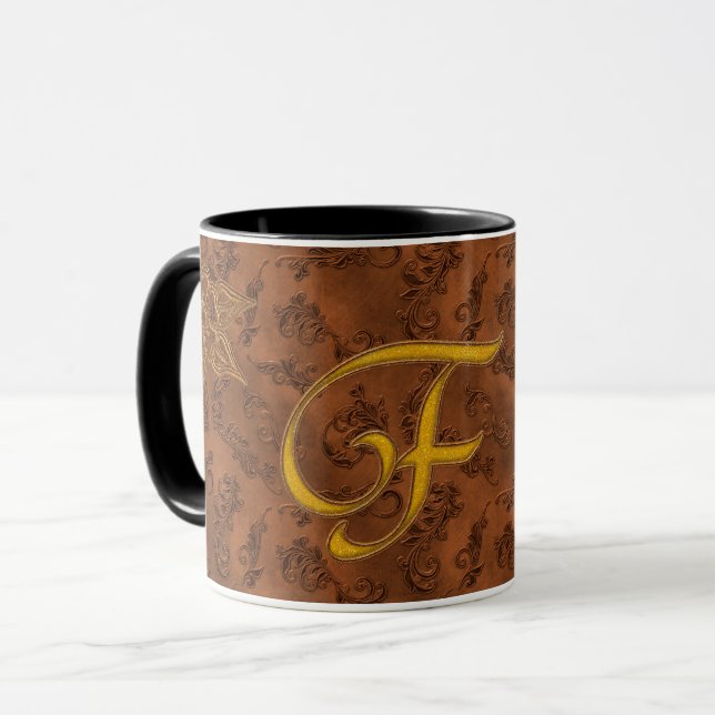 Caneca Monograma Vintage F (Frente Esquerda)
