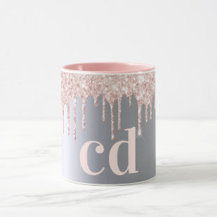 Caneca Monogramas rosa de prata