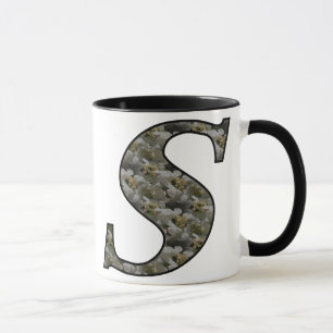 Caneca Monogramas S Hydrangea Floral