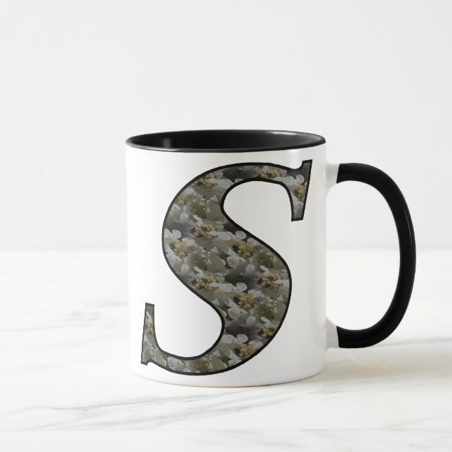 Caneca Monogramas S Hydrangea Floral (Direita)
