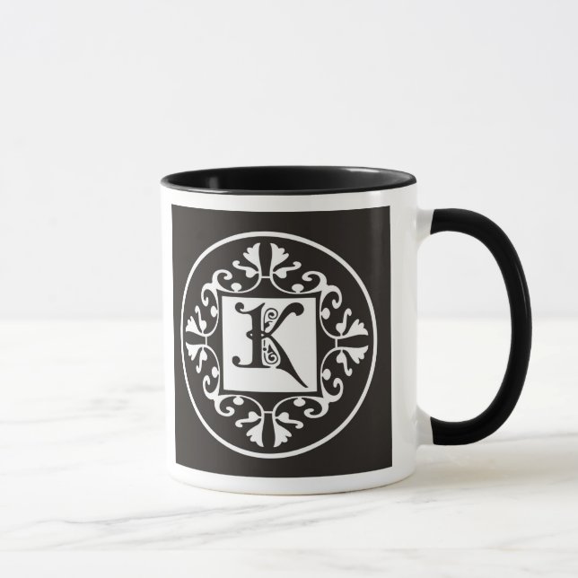 Caneca Monogrammed preto e branco (Direita)