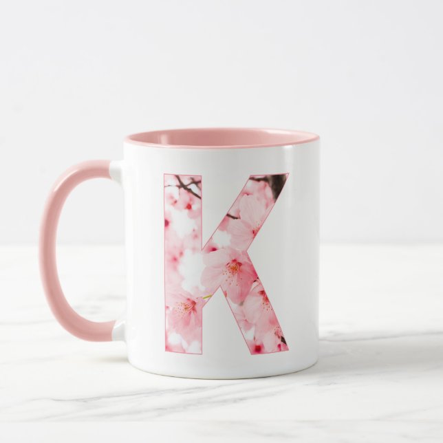 Caneca Monogrammed Sakura Mug with Customizable Name (Esquerda)