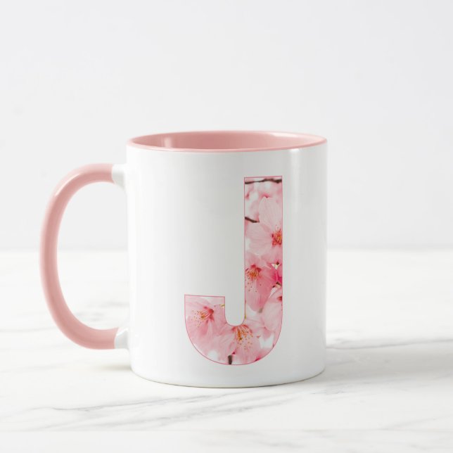 Caneca Monogrammed Sakura Mug with Customizable Name (Esquerda)