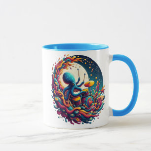 Caneca Mononlit Melodies Octopus Drummer