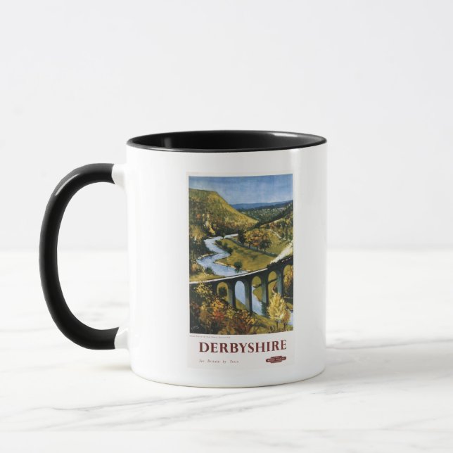 Caneca Monsal Dale, Trem e Viaduto British Rail (Esquerda)