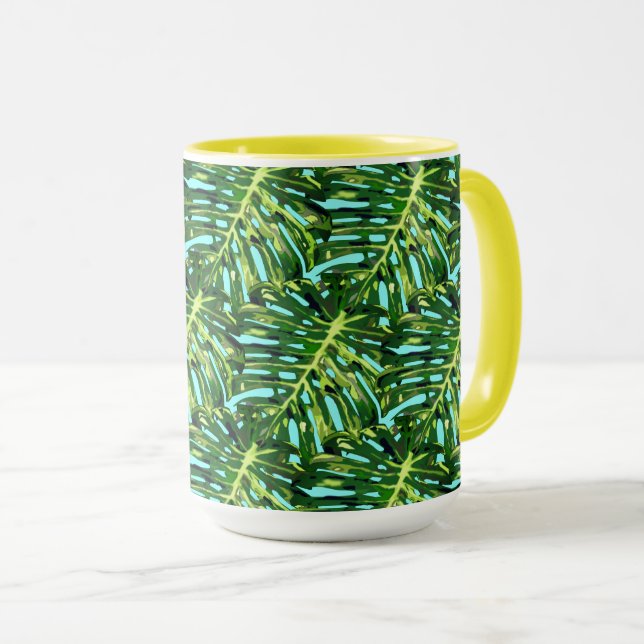 Caneca Monstera Deixa Mug - Verde (Frente Esquerda)