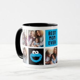 Caneca Monstro de Biscoitos da Rua Sésame Colagem de Fo