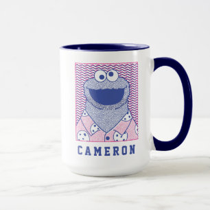 Caneca Monstro de cookies Botão Abaixar Camisa De Cooki
