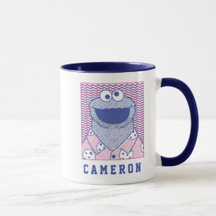 Caneca Monstro de cookies   Botão Abaixar Camisa De Cooki