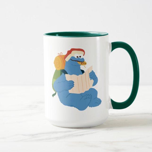 Caneca Monstro De Cookies Lendo Um Mapa (Direita)