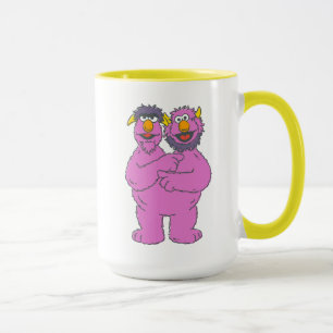 Caneca Monstro de Duas Cabeças da Rua Sésamo