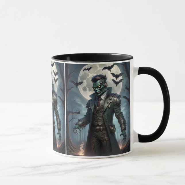 Caneca Monstro de Halloween Steampunk Frankenstein (Direita)