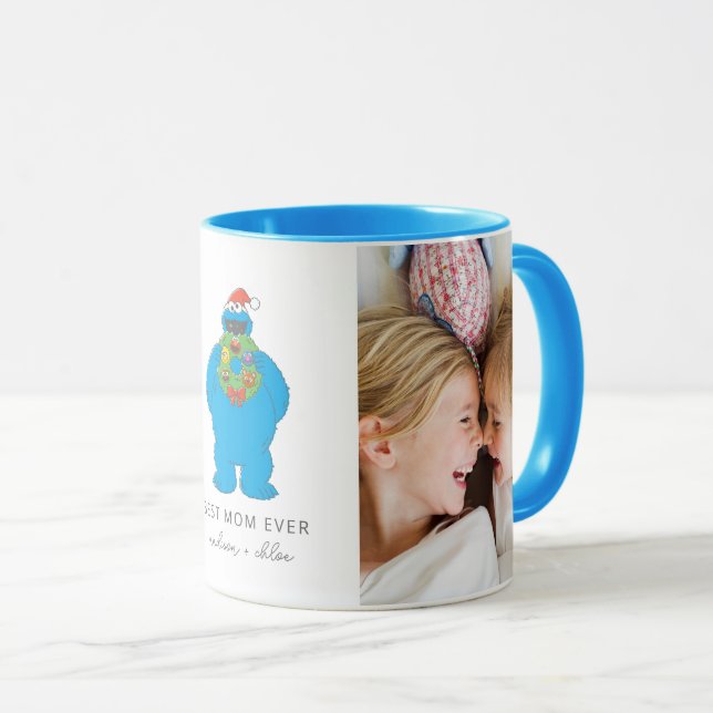Caneca Monstro dos Biscoitos de Natal | Melhor Mãe - Foto (Frente Esquerda)