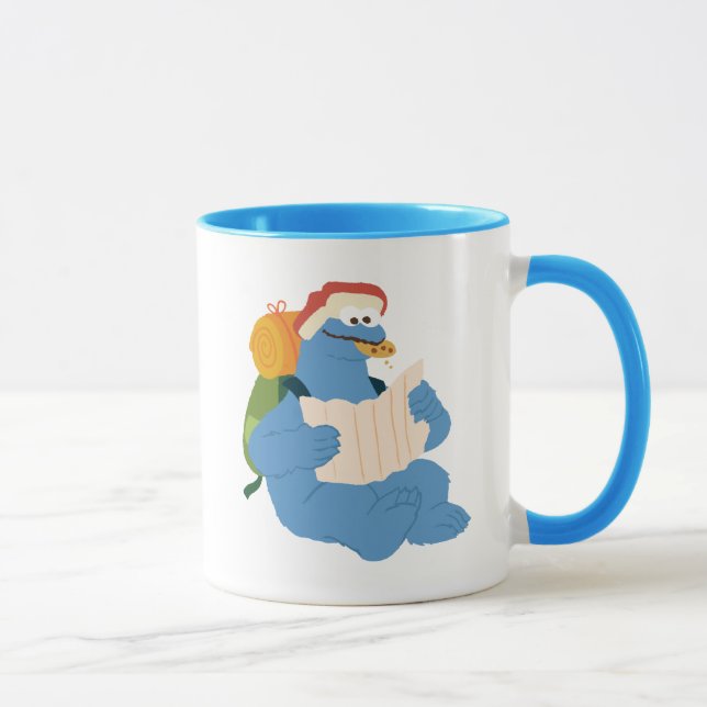 Caneca Monstro dos Biscoitos Lendo um Mapa (Direita)
