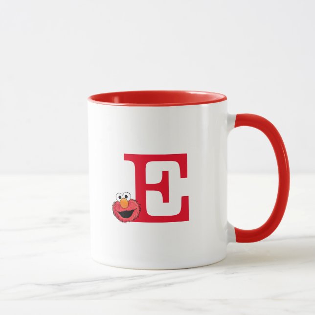 Caneca Monstro no final desta história | Monograma Elmo E (Direita)