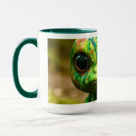 Caneca Monstro verde da goa - Impressão de uma tela branc