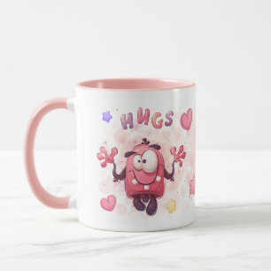 Caneca Monstros De Cartoons E Monstros De Boo Em Quadrinh