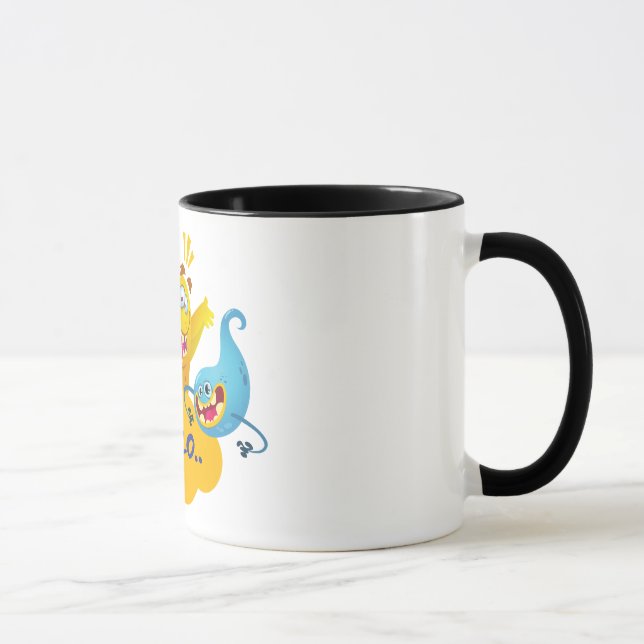 Caneca monstros fofos, olá (Direita)