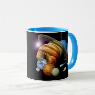 Caneca Montagem de planetas do sistema solar da NASA JPL 