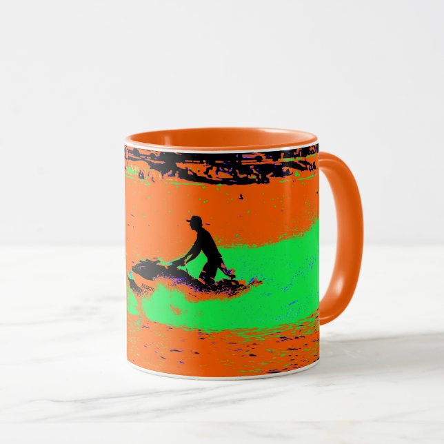Caneca Montagem de Verão - Jet Ski Divertido (Frente Esquerda)