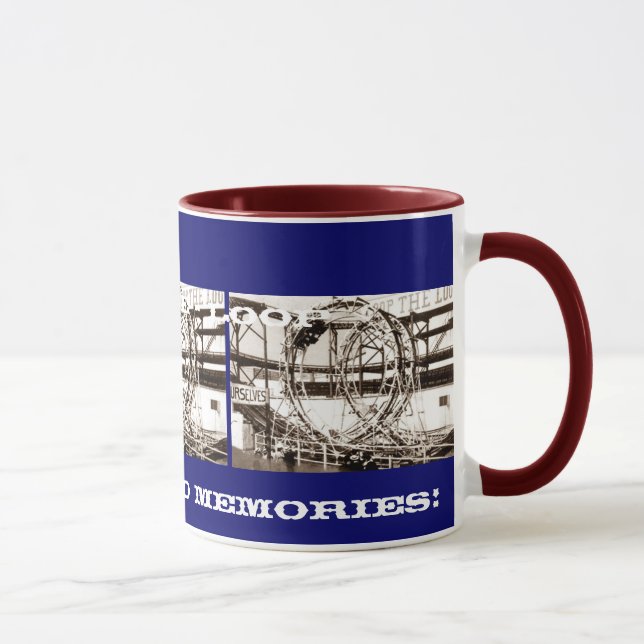 Caneca Montanha russa dando laços da opinião antiga de (Direita)