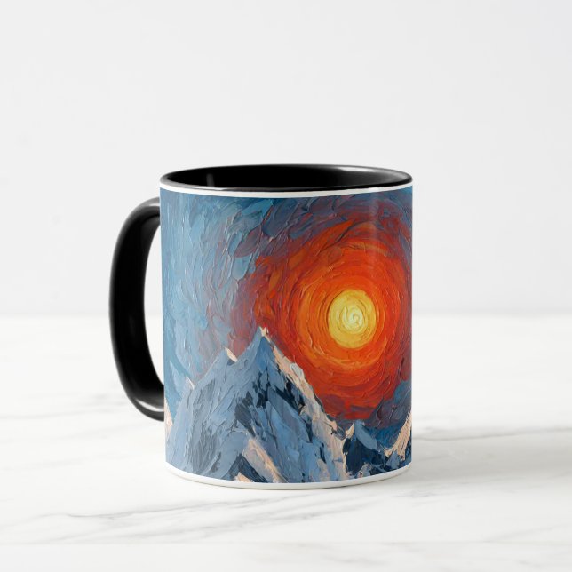 Caneca Montanhas Cobiertas de Neve (Frente Esquerda)