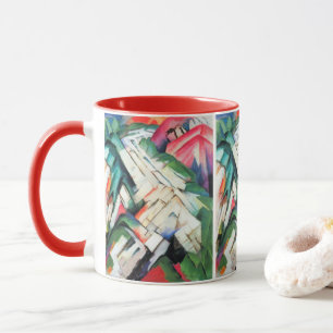 Caneca Montanhas (Paisagem) por Franz Marc, Arte Antiga