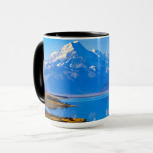 Caneca Monte Cook sobre o lago Pukaki, NZ