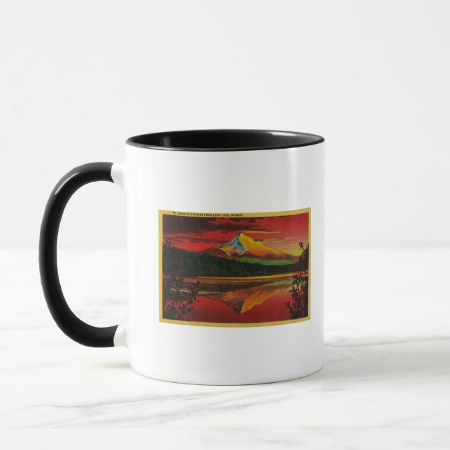 Caneca Monte Hood no Sunrise do Lago Perdido, Oregon (Esquerda)