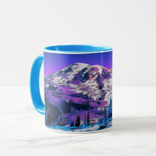 Caneca Monte Rainier Washington Colorful Mountain
