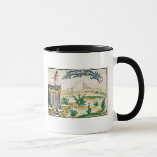 Caneca Montezuma II que olham um cometa, 1579