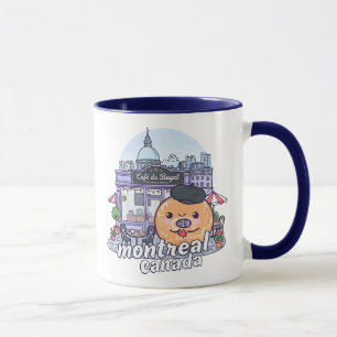 Caneca Montreal Quebec Canadá Céu Desenhado à Mão 