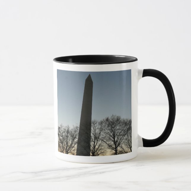 Caneca Monumento a Washington na paisagem do inverno II (Direita)
