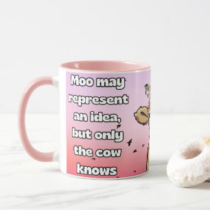 Caneca moo pode representar uma ideia, a vaca sabe
