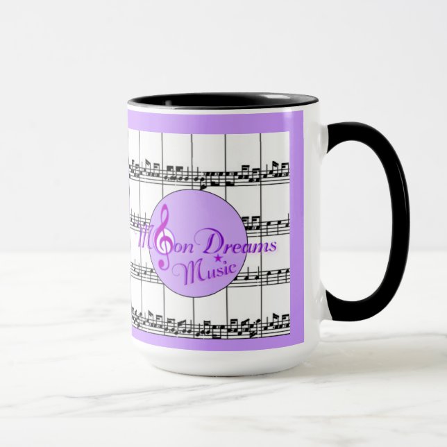 Caneca MoonDreams Música Black Ringer Mug (Direita)