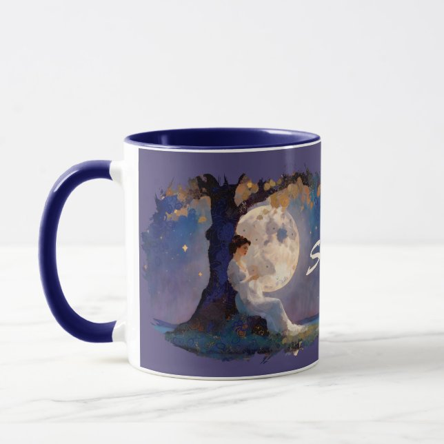 Caneca Moonlit Dreamer - Serene Night Sky (Esquerda)