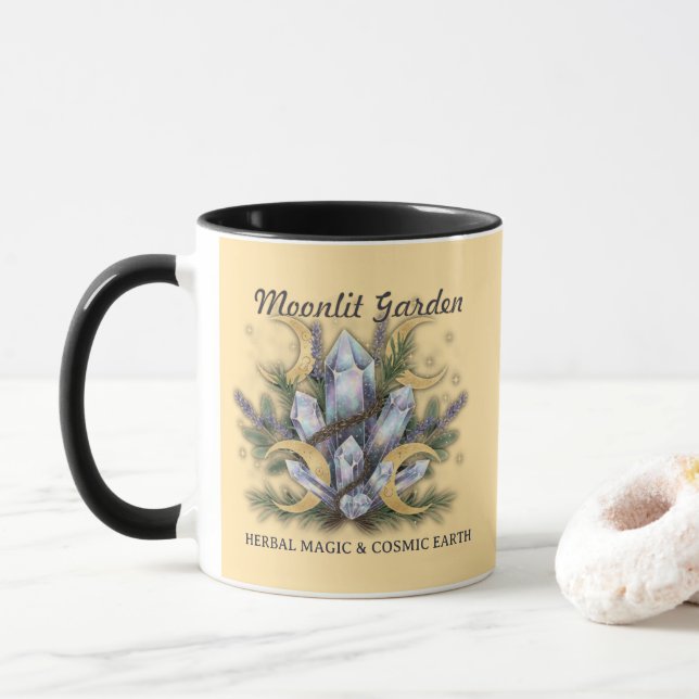Caneca Moonlit Garden Crystal Bouquet • Herbal Magic (Com Donut)