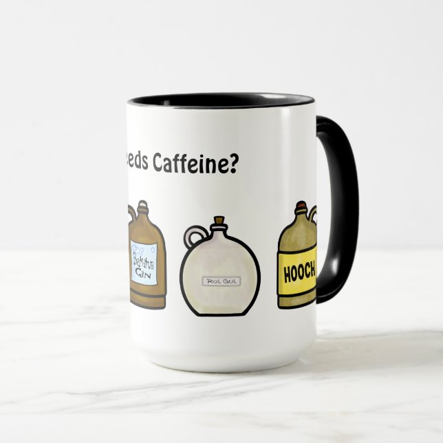 Caneca Moonshine Names on Jugs Coffee Mug (Frente Esquerda)