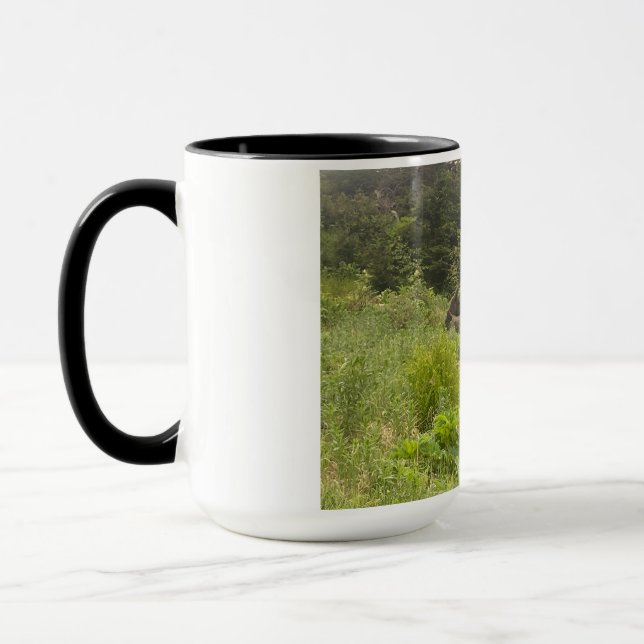 Caneca Moose Relaxando na Natureza - Foto Mug (Esquerda)