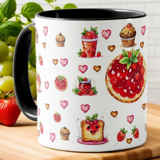 Caneca Morango 💗 🍓 🥨