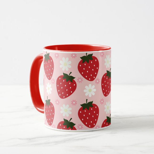 Caneca Morango e margarida (Frente Esquerda)