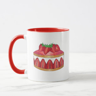 Caneca Morango Rosa Fraisier Bolo Francês Setor