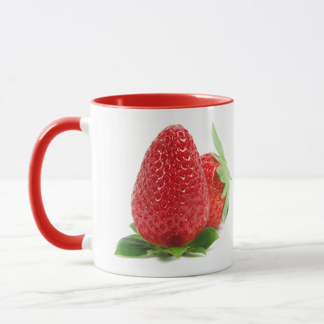 Caneca Morangos em branco (Esquerda)