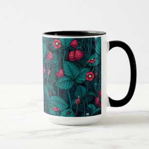 Caneca Morangos selvagens, vermelhos e azuis