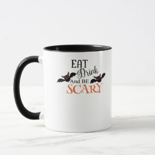 Caneca Morcegos de Halloween São Assustadores Meme Engraç